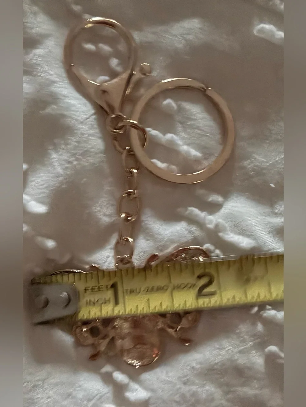 Fashion Jewelry Gold Bee Keychain with Yellow & Black Enamel bag charm